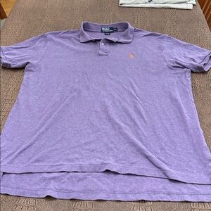 Polo Ralph Lauren Men’s Purple Polo  XL Orange Pony Logo Classic Short Sleeve